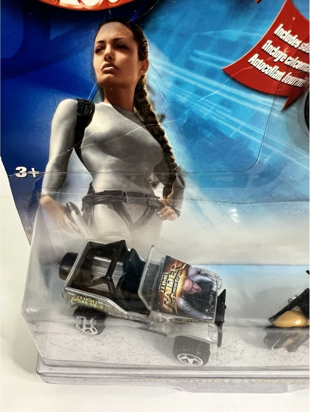 NIB 2003 JEEP MOTORCYCLE LARA CROFT TOMB RAIDER HOT WHEELS ACTION PACK 1/64